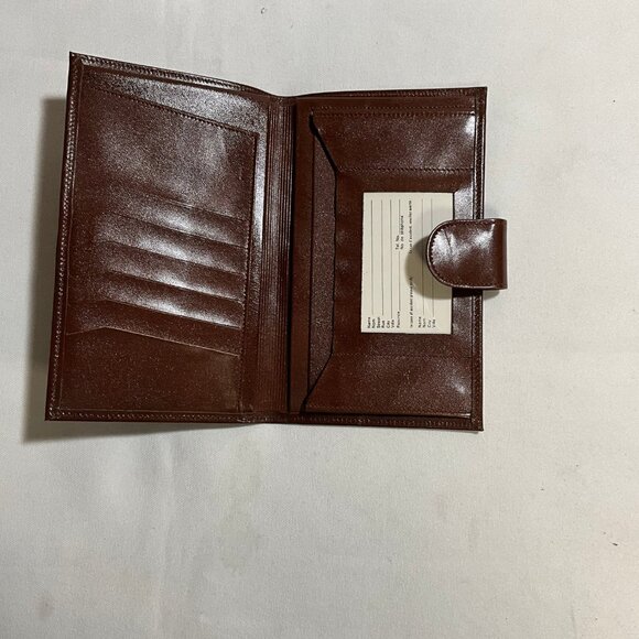 Buxton Brown Bifold Passport Travel Document Credit Cards Suit Wallet Holder - Picture 4 of 4